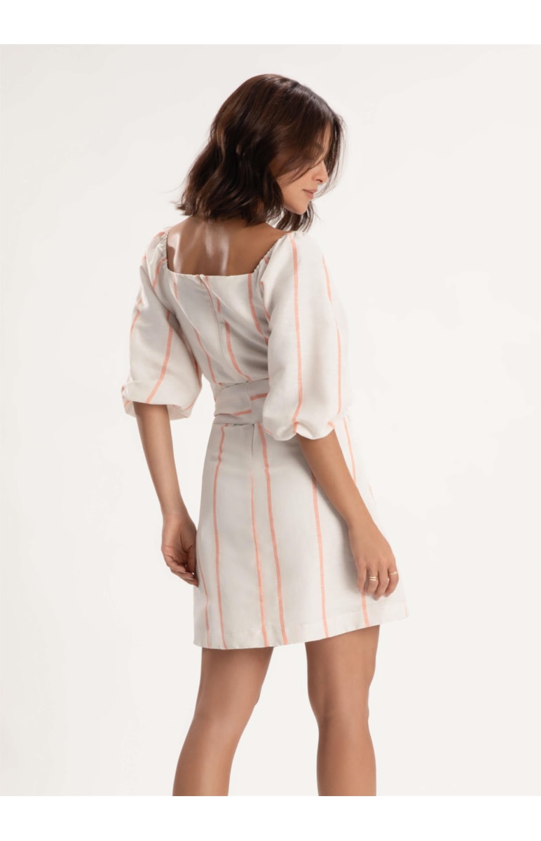 Vestido Linho Summer Stripes Natural