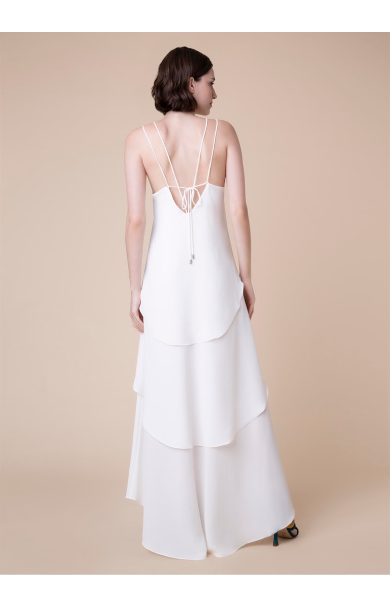 Vestido Longo Camadas Off White