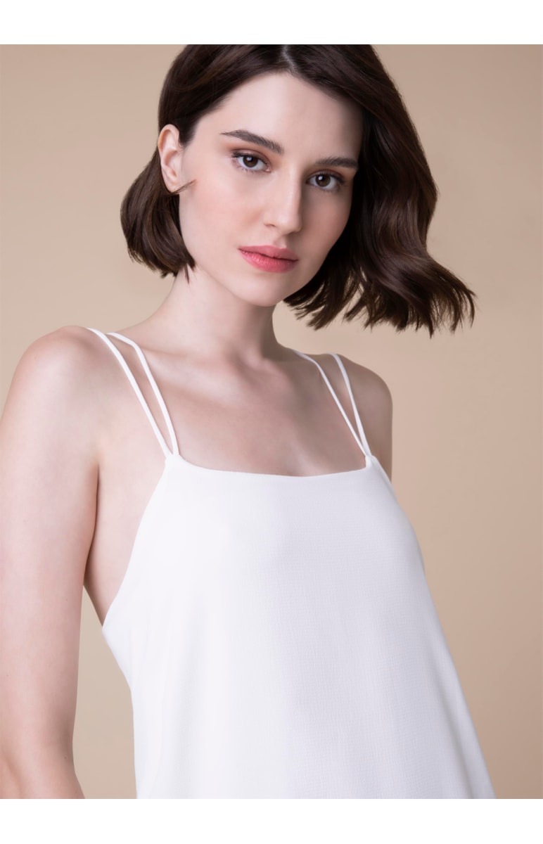 Vestido Longo Camadas Off White
