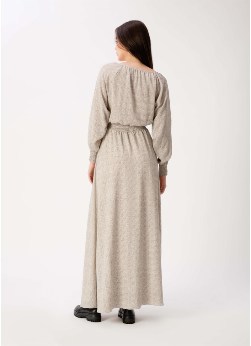 Vestido Longo Poá Estampado