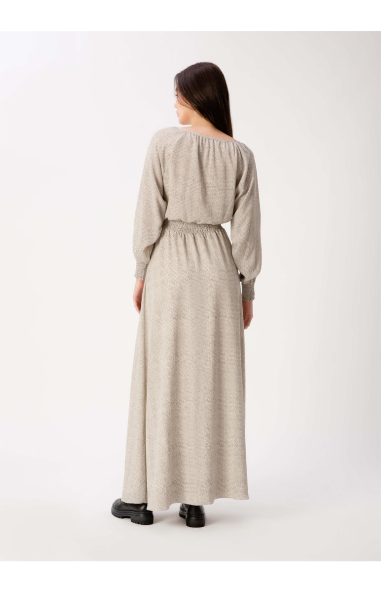 Vestido Longo Poá Estampado