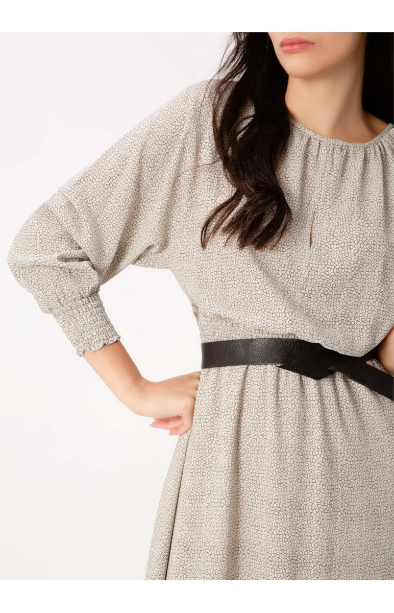 Vestido Longo Poá Estampado