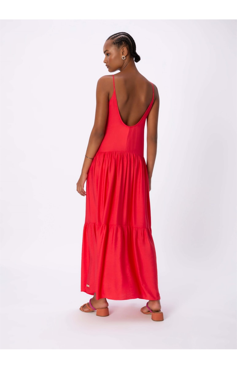Vestido Longo Visco Soft Vermelho