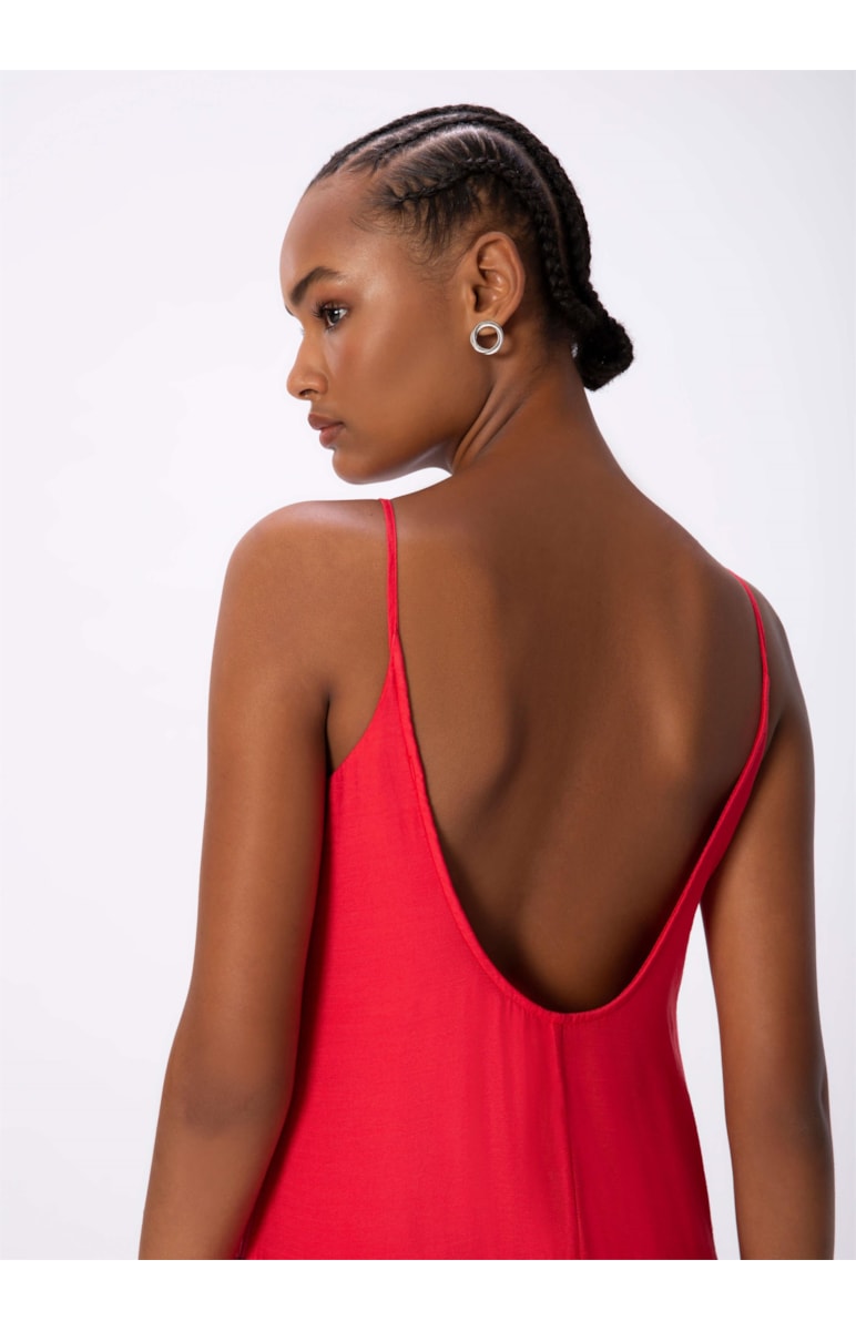 Vestido Longo Visco Soft Vermelho