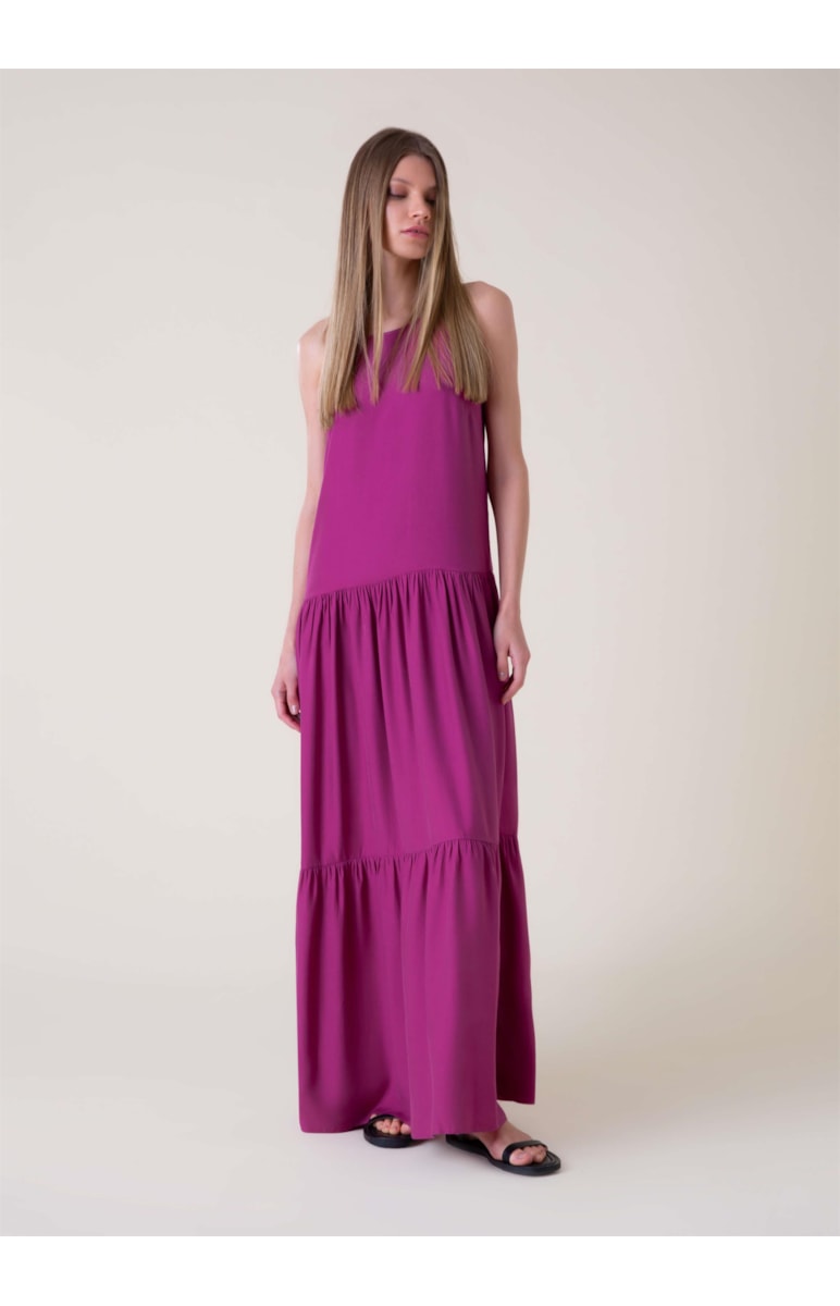 Vestido Longo Visco Soft Violeta