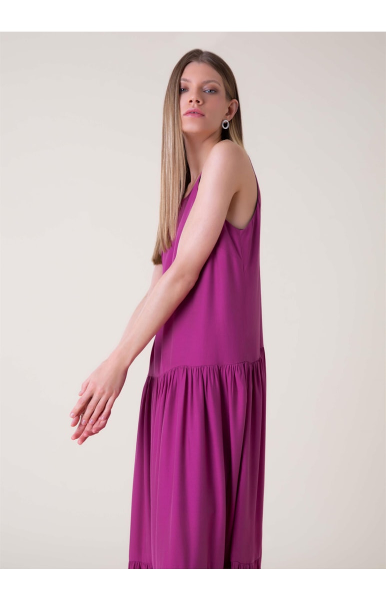 Vestido Longo Visco Soft Violeta