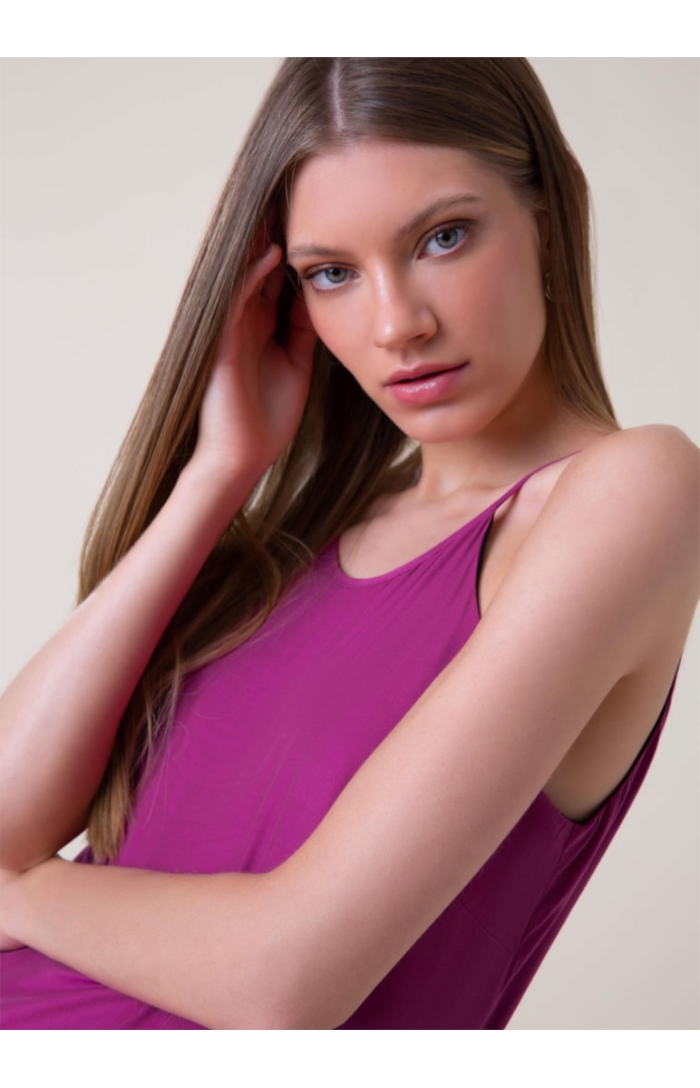 Vestido Longo Visco Soft Violeta
