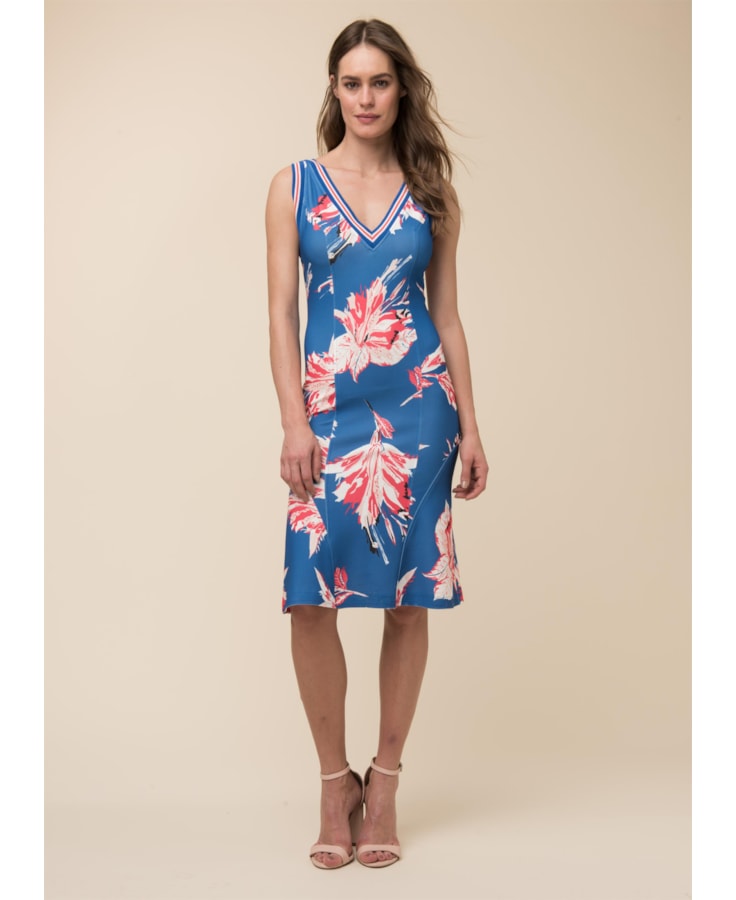 Vestido Malha Flores Dots Estampado