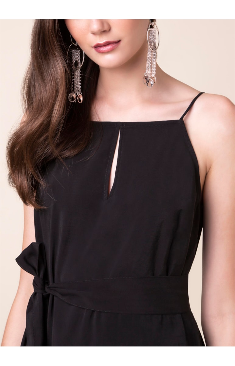 Vestido Malha Pontas Preto