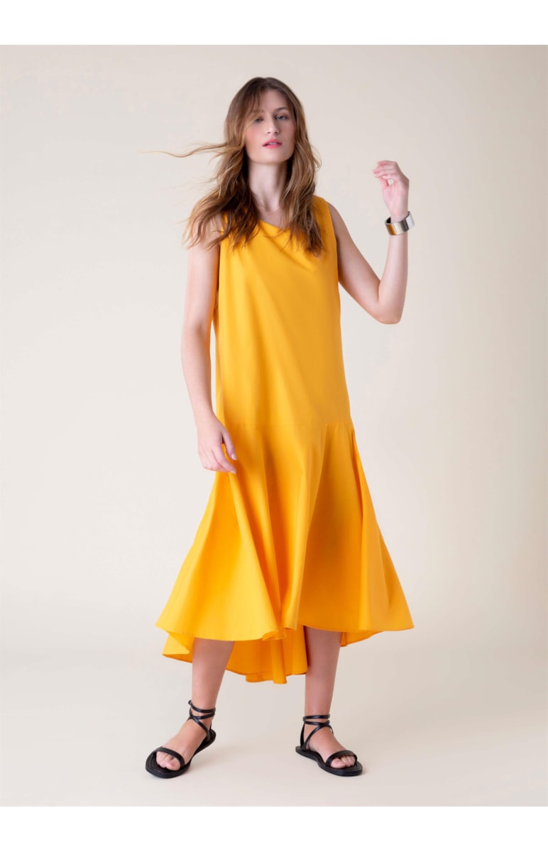 Vestido Midi Blatt Amarelo