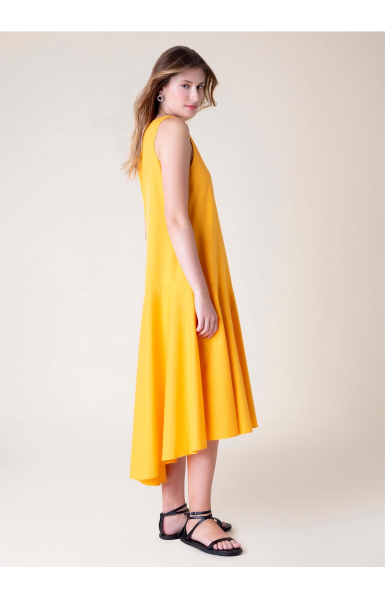 Vestido Midi Blatt Amarelo