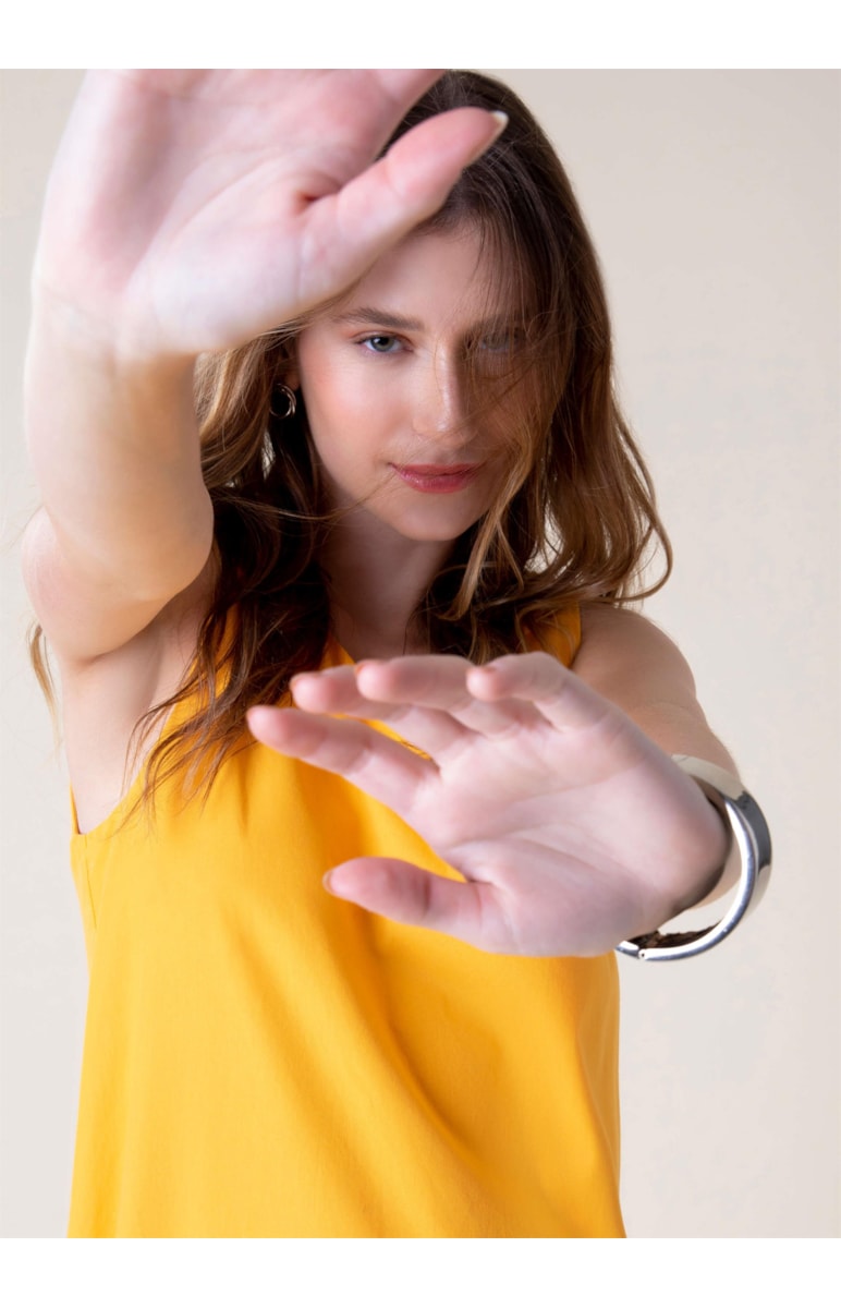 Vestido Midi Blatt Amarelo