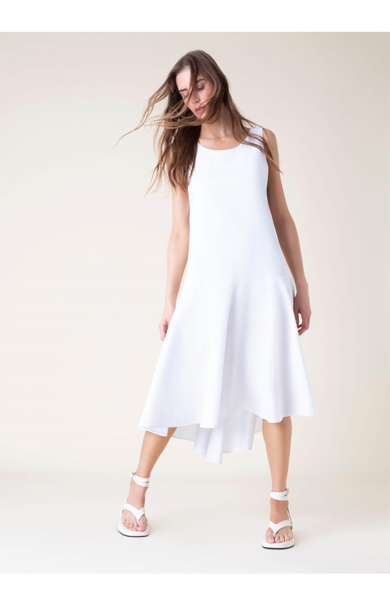 Vestido Midi Blatt Off White