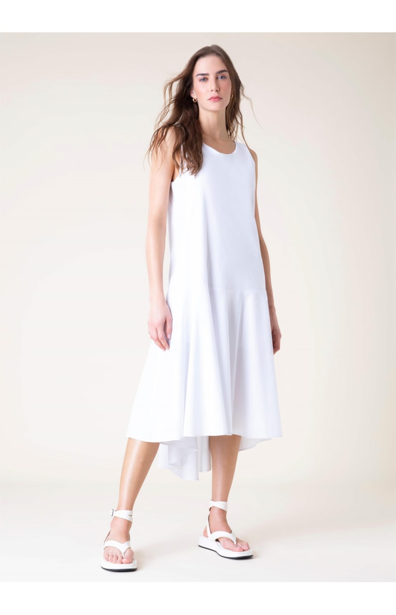 Vestido Midi Blatt Off White