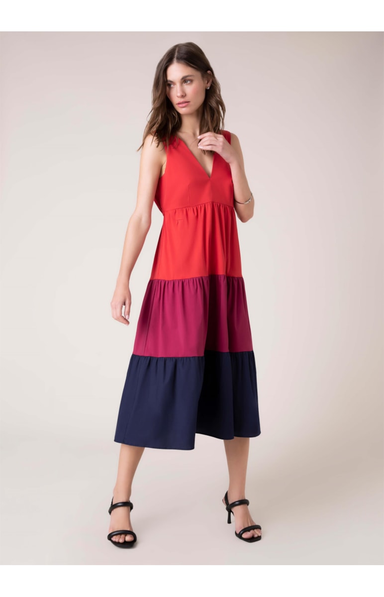 Vestido Midi Colors Vermelho