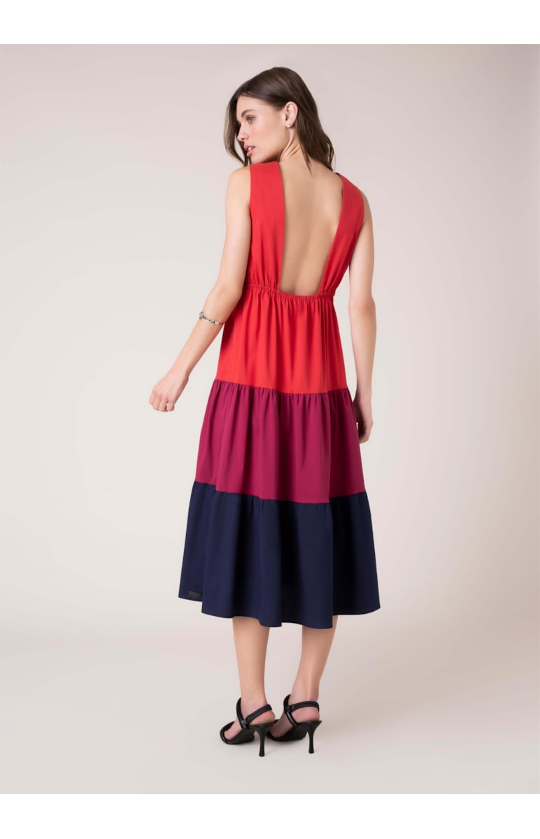 Vestido Midi Colors Vermelho