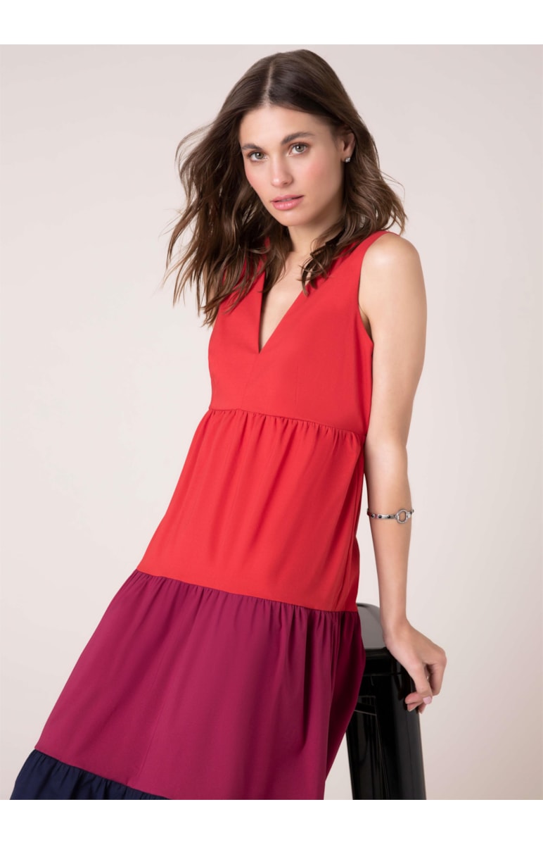 Vestido Midi Colors Vermelho