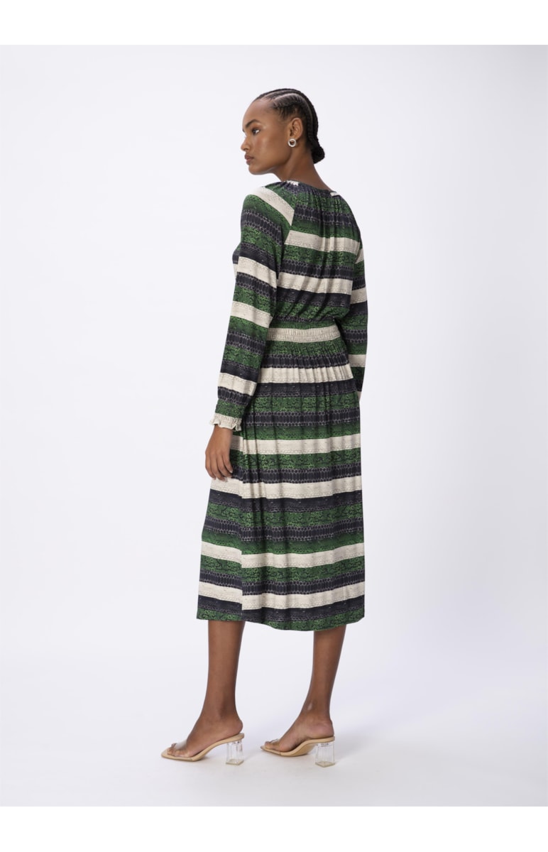 Vestido Midi Estampa Snake Padrao 1