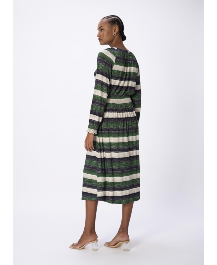 Vestido Midi Estampa Snake Padrao 1