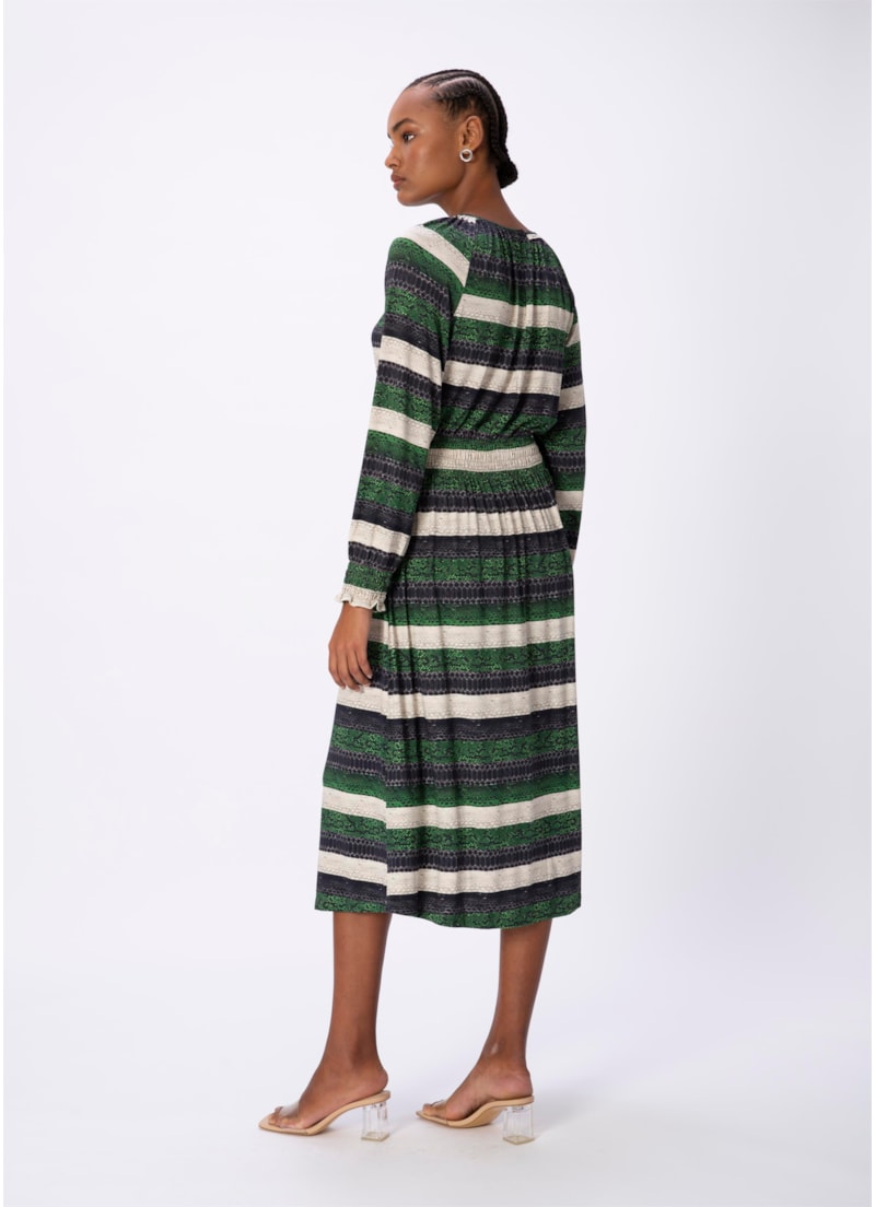 Vestido Midi Estampa Snake Padrao 1