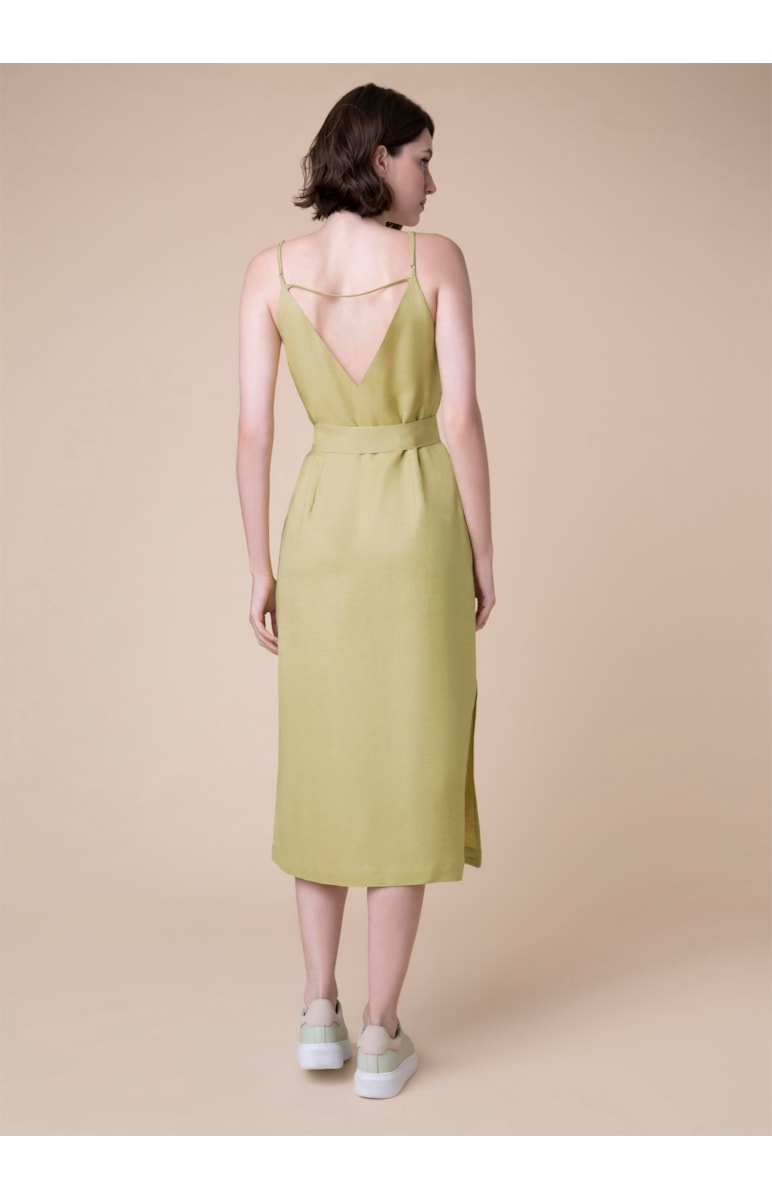 Vestido Midi Fendas Lemon