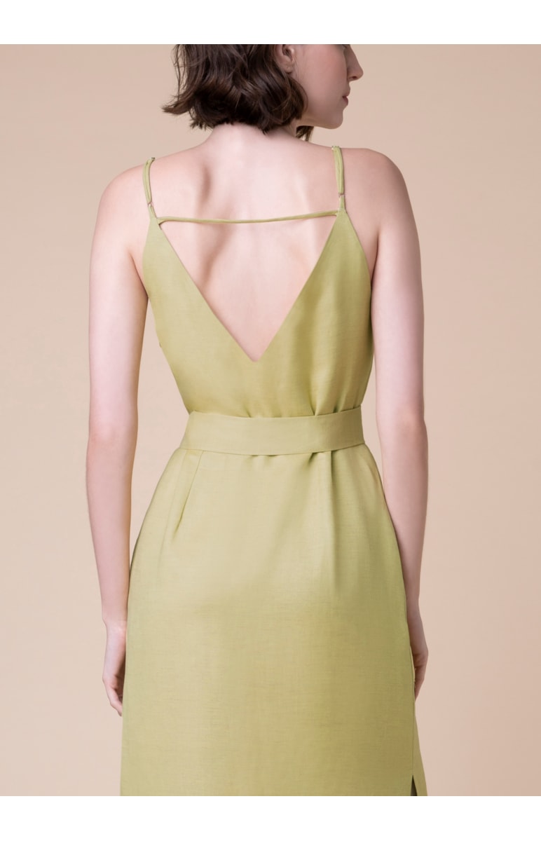 Vestido Midi Fendas Lemon