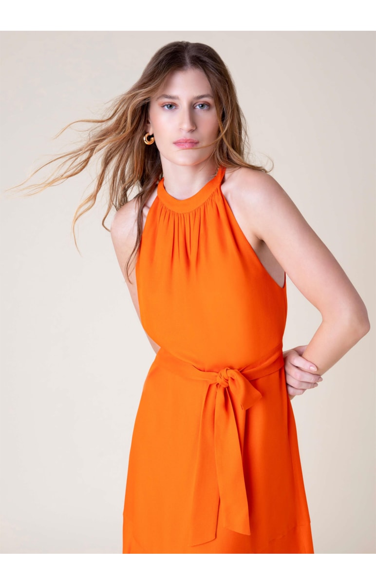 Vestido Midi Granada Laranja