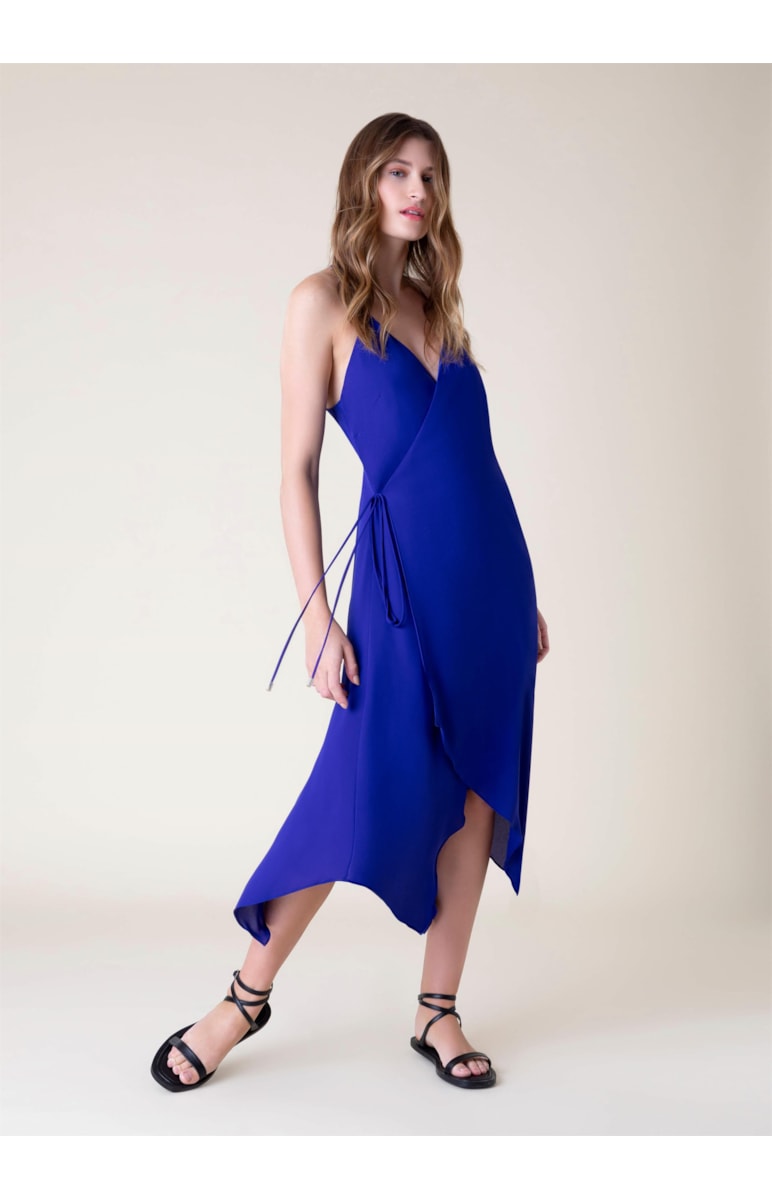 Vestido Midi Lenço Royal