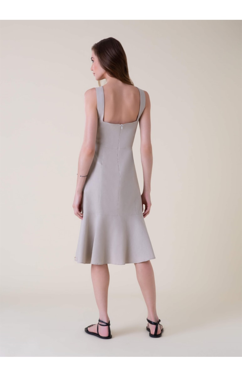 Vestido Midi Linho Fresh Natural