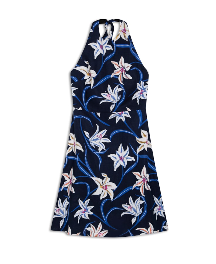 Vestido Midi Lírios Estampado