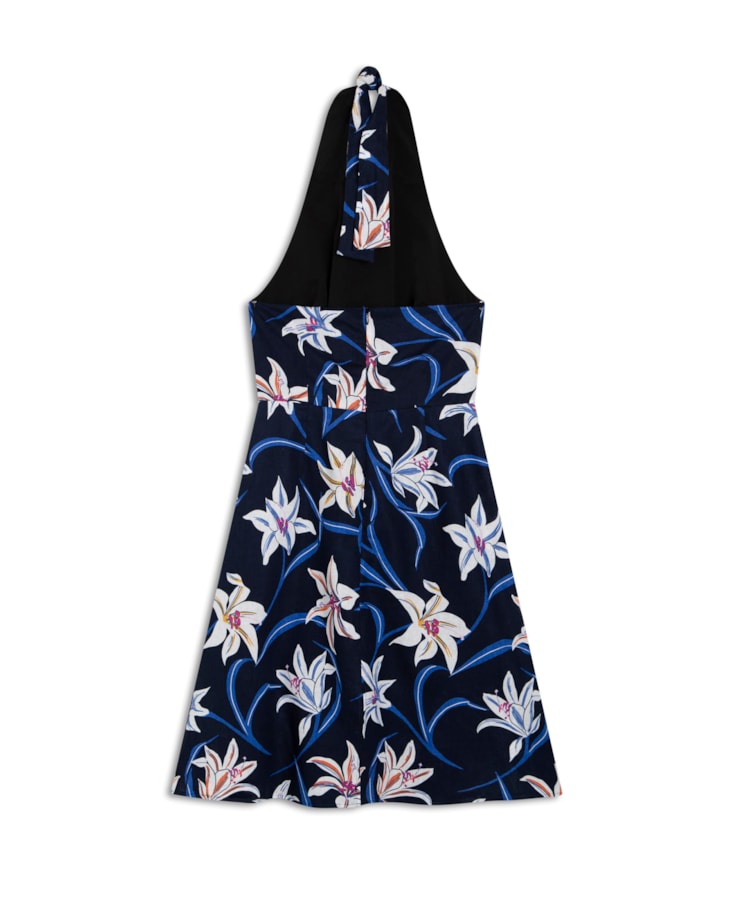 Vestido Midi Lírios Estampado