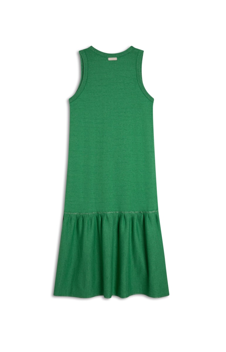 Vestido Midi Pala Verde Bandeira