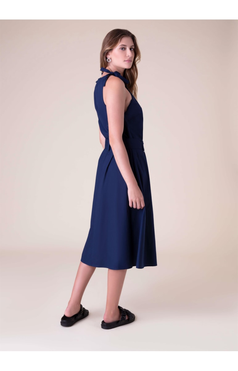 Vestido Midi Paper Marinho