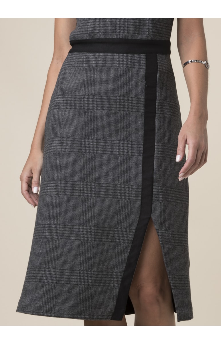 Vestido Midi Xadrez Xadrez C/Preto