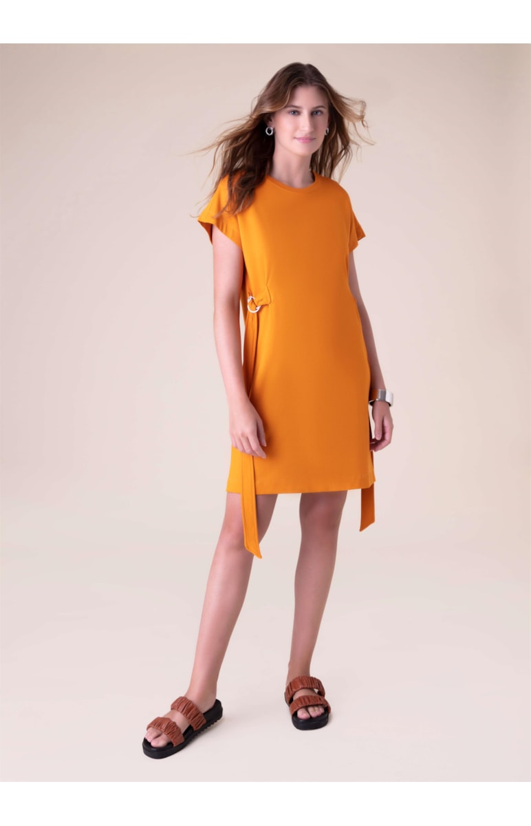 Vestido Moletinho Laranja
