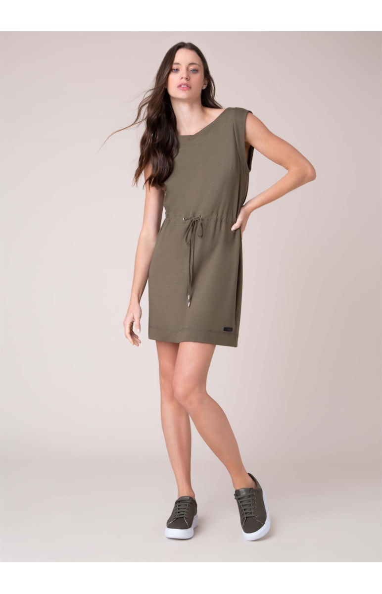 Vestido Moletinho Verde Militar