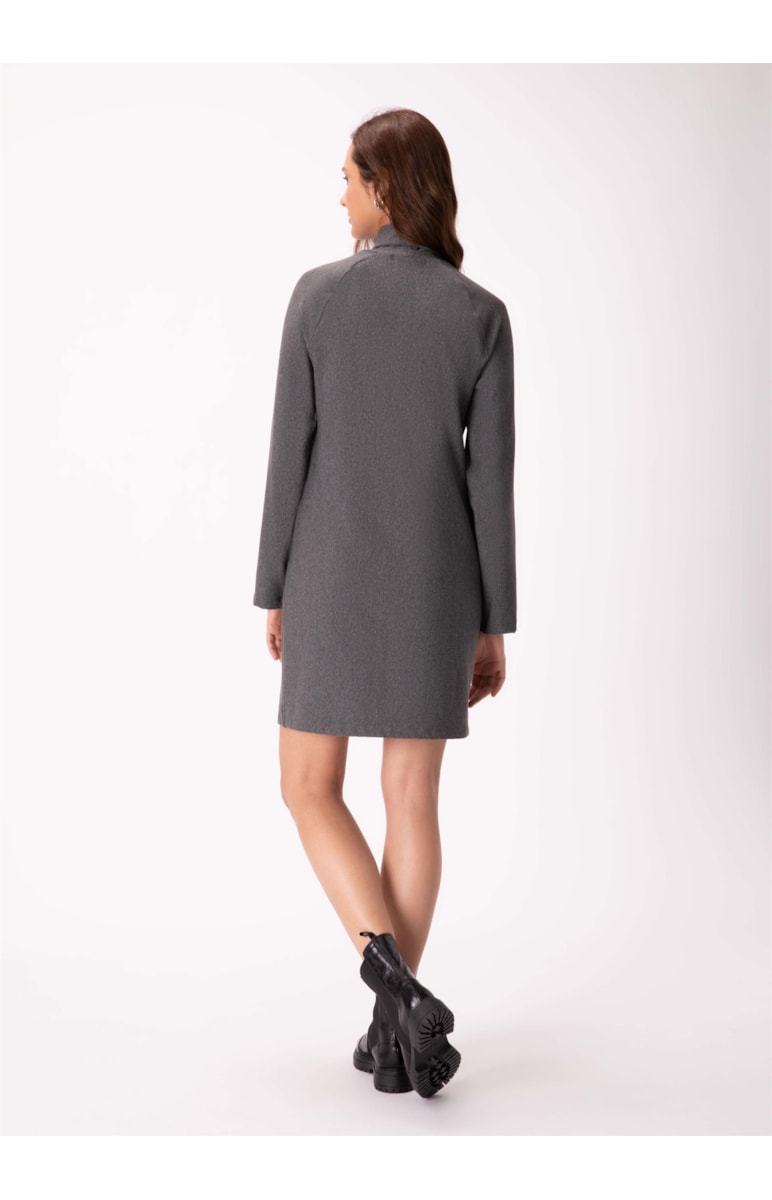 Vestido Moletom Comfort Chumbo Mescla