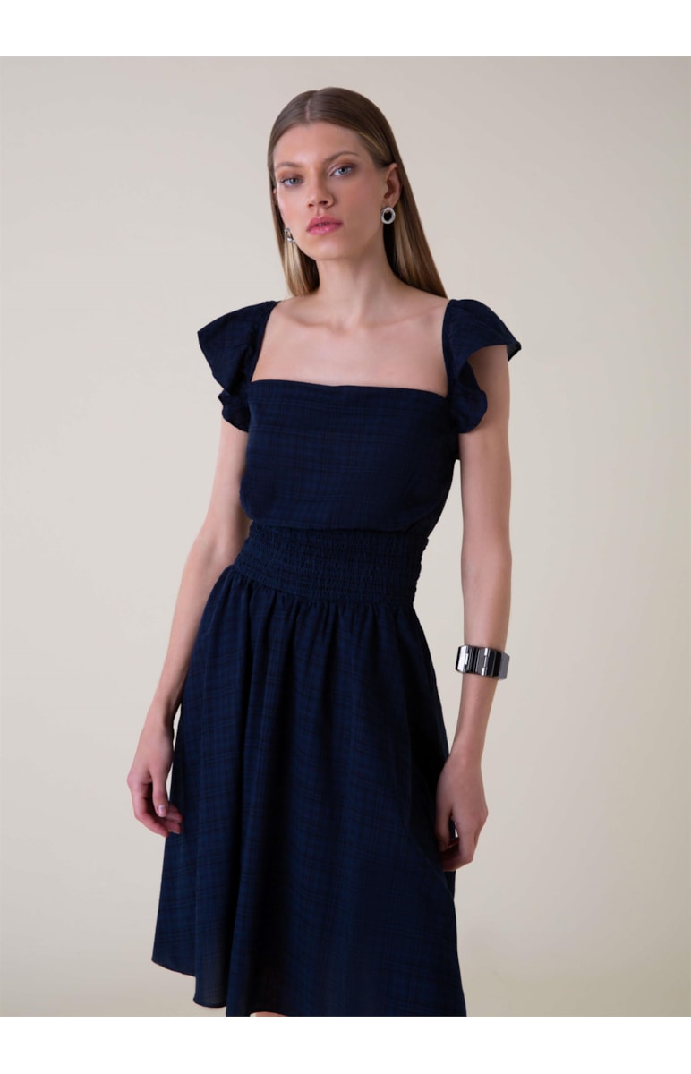 Vestido New Checkered Marinho
