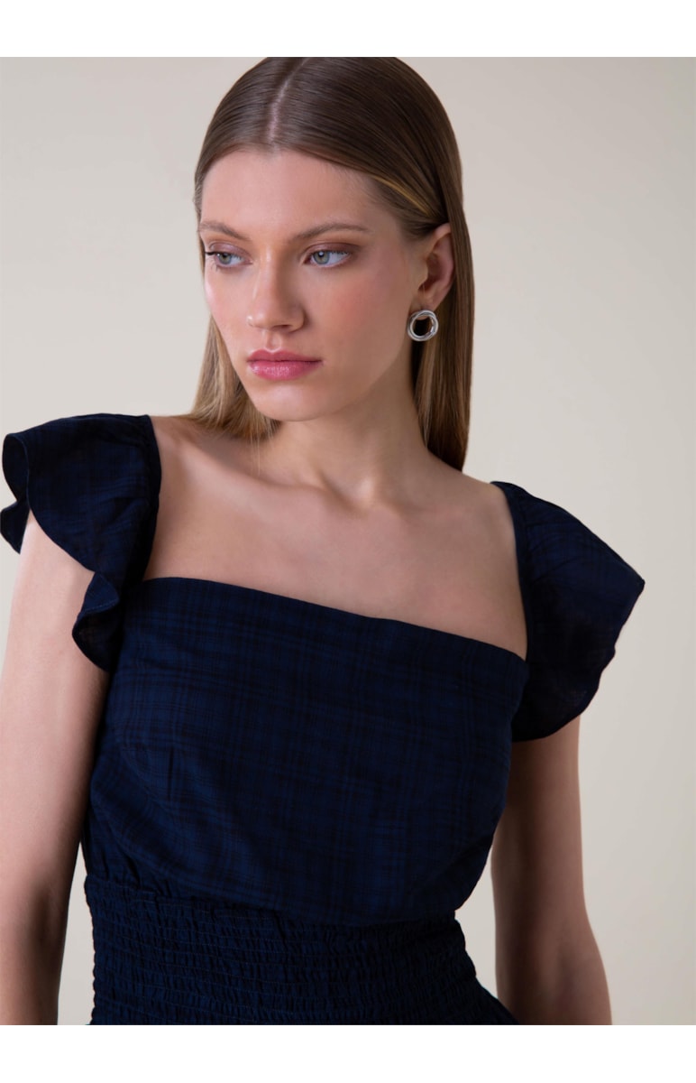 Vestido New Checkered Marinho