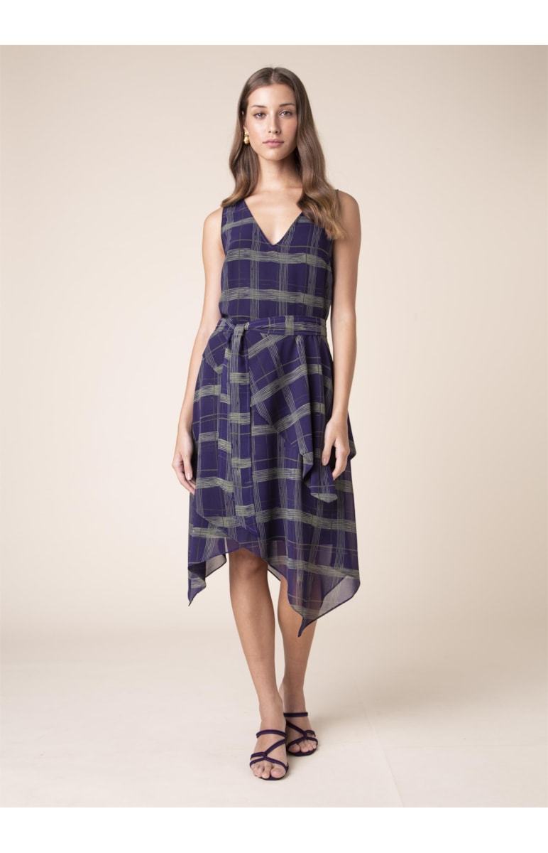 Vestido New Chek Est. Berinjela