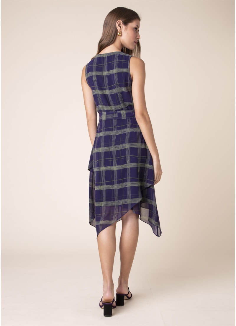Vestido New Chek Est. Berinjela