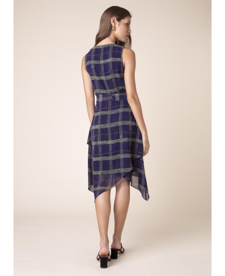 Vestido New Chek Est. Berinjela