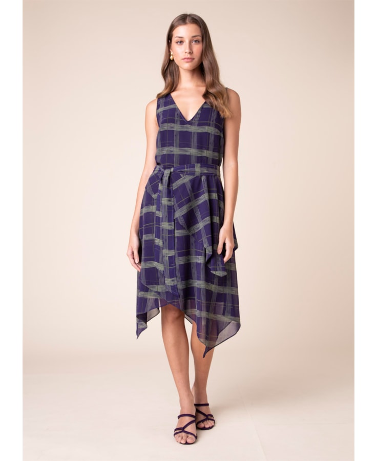Vestido New Chek Est. Berinjela