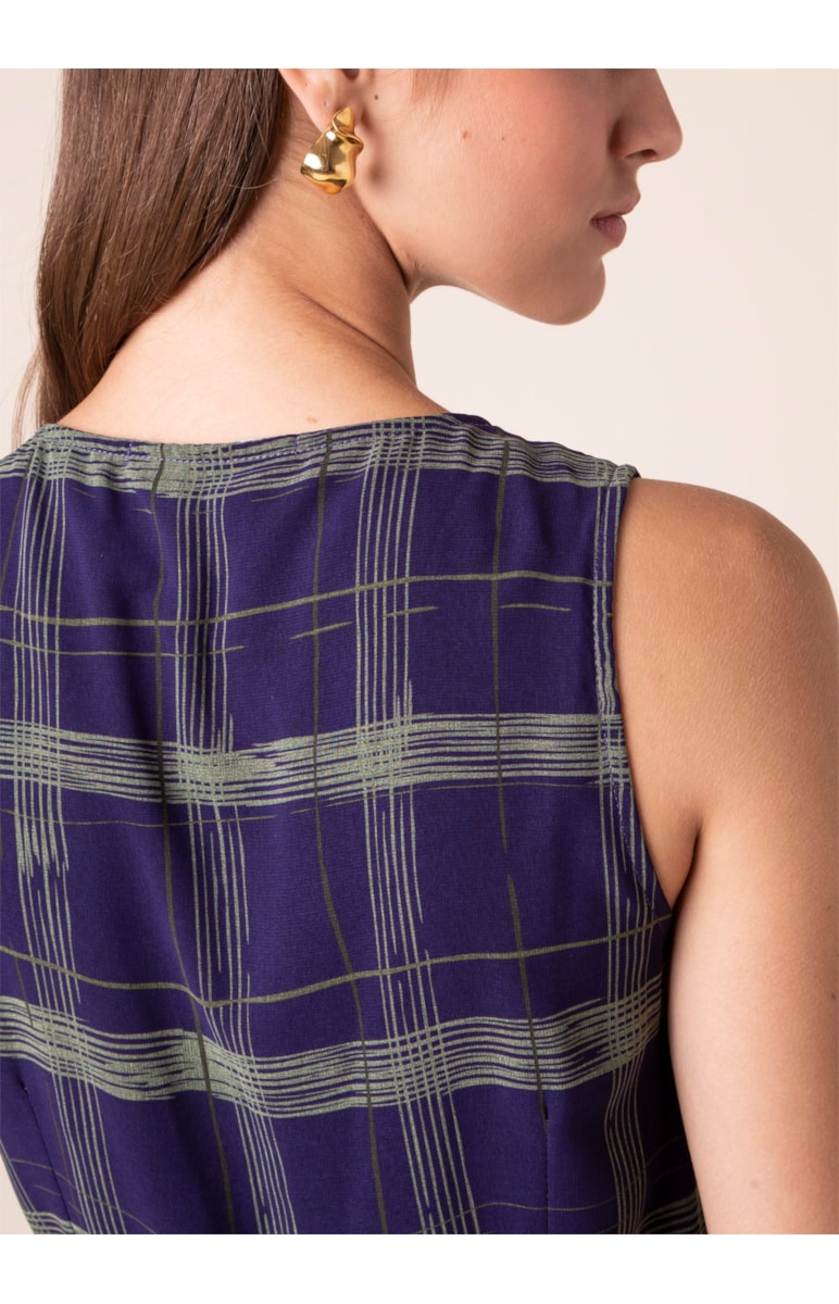 Vestido New Chek Est. Berinjela