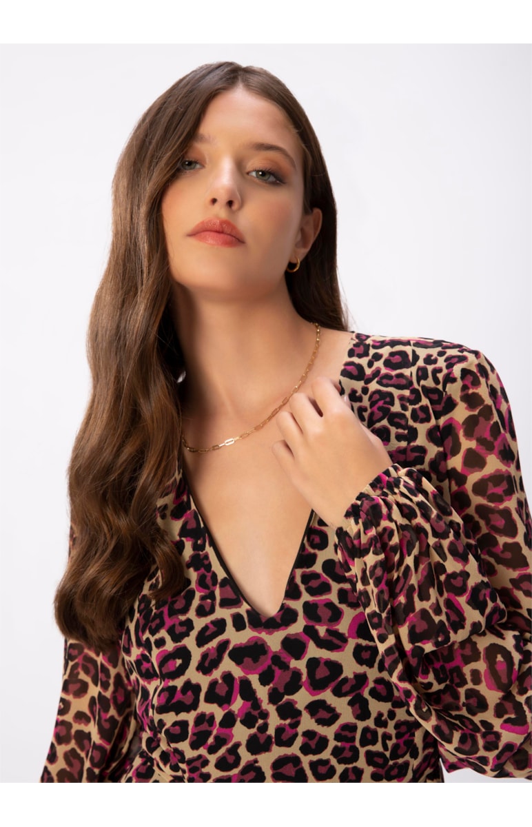 Vestido New Jaguar Pura Seda Estampado