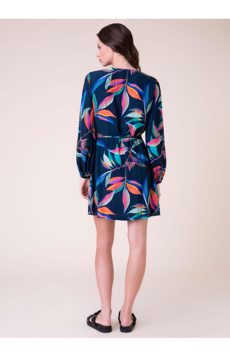 Vestido Night Flowers Marinho