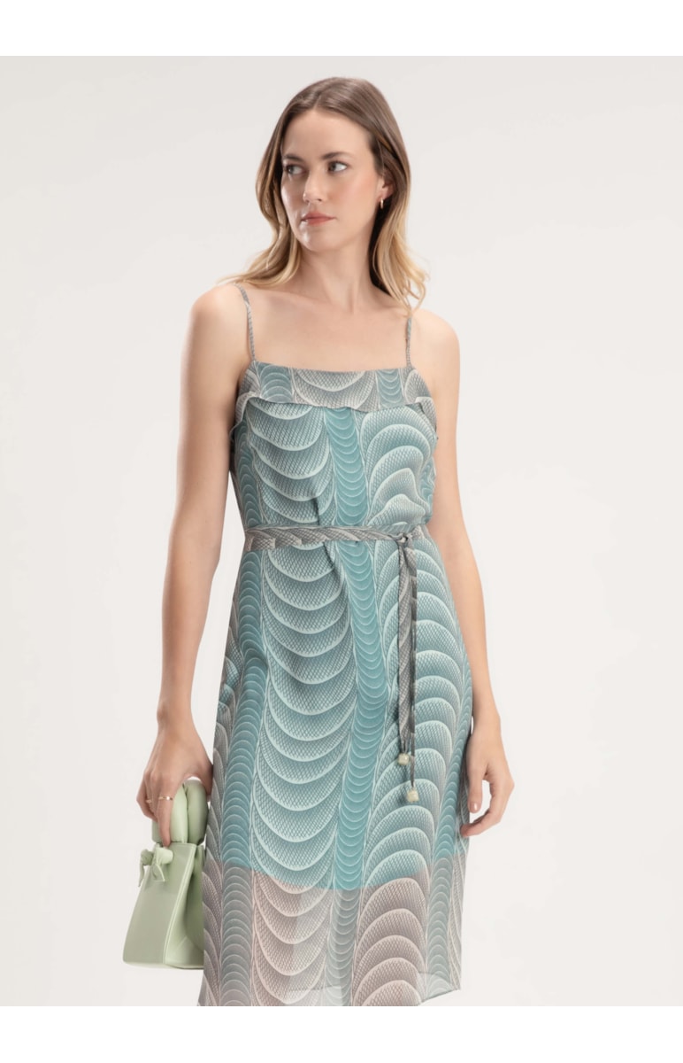 Vestido Pura Seda Sea Verde Agua