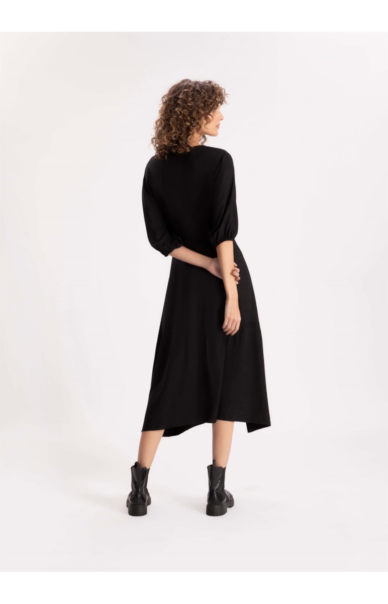 Vestido Rayon Hype Midi Preto