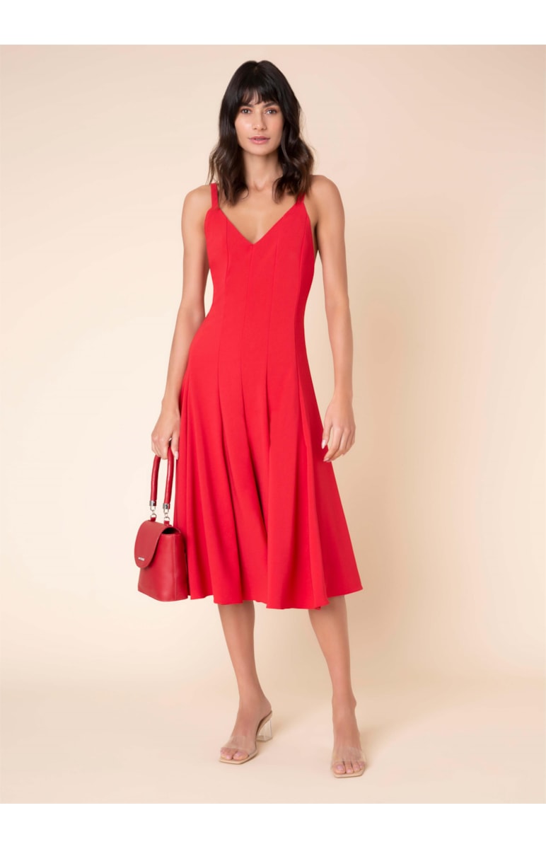 Vestido Regata Nesgas Vermelho