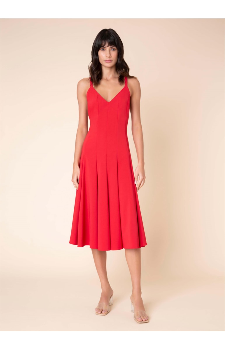 Vestido Regata Nesgas Vermelho